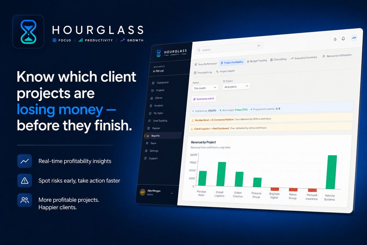 Hourglass — Project Profitability for UK Professional Services